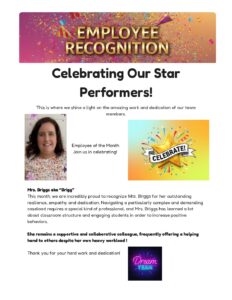Celebrating Mrs. Briggs